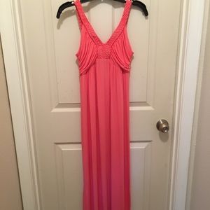 Coral Maxi Dress Size Small